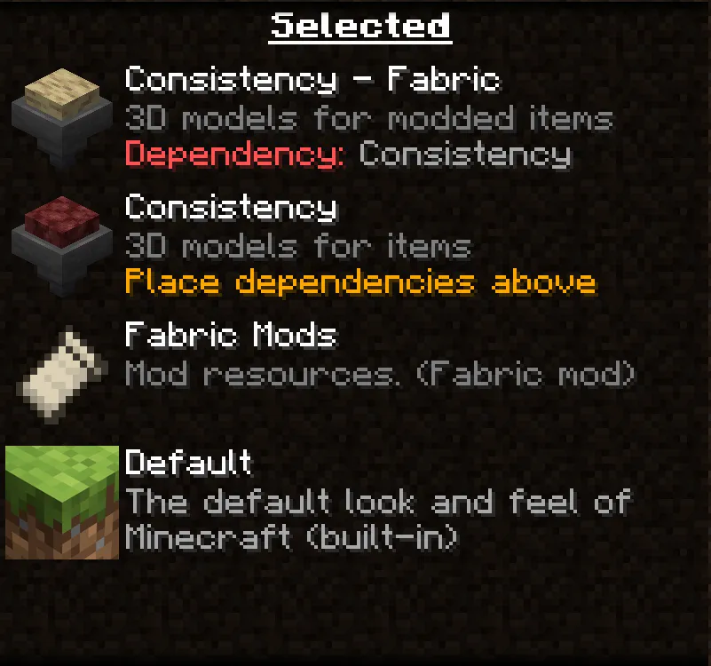 Consistency - Fabric — скриншот 1 (Текстуры, Minecraft)