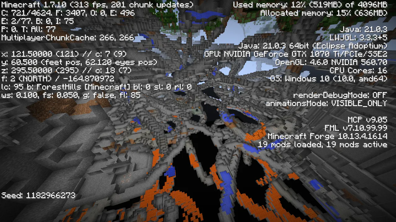 SwissCaves, Моды, Minecraft