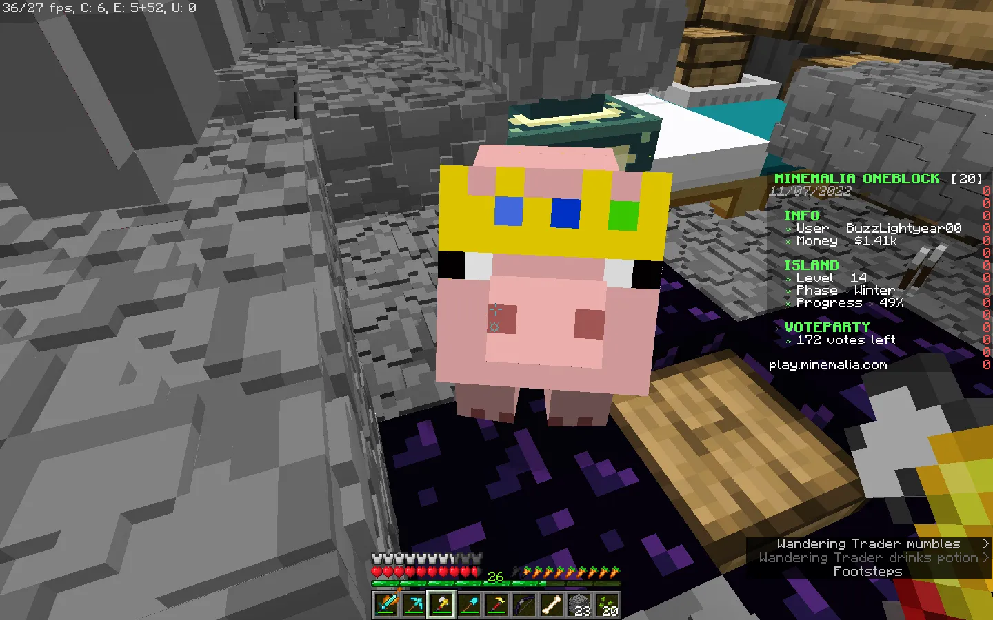 Bare Bones Technoblade Pig (Bare Bones Addon) — скриншот 1 (Текстуры, Minecraft)