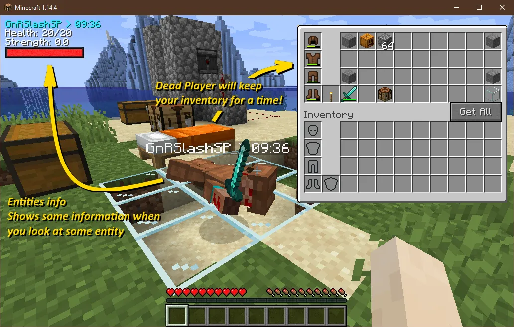 InventoryPlus, Моды, Minecraft