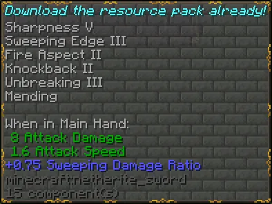 STONEBORN Tooltips — скриншот 1 (Текстуры, Minecraft)
