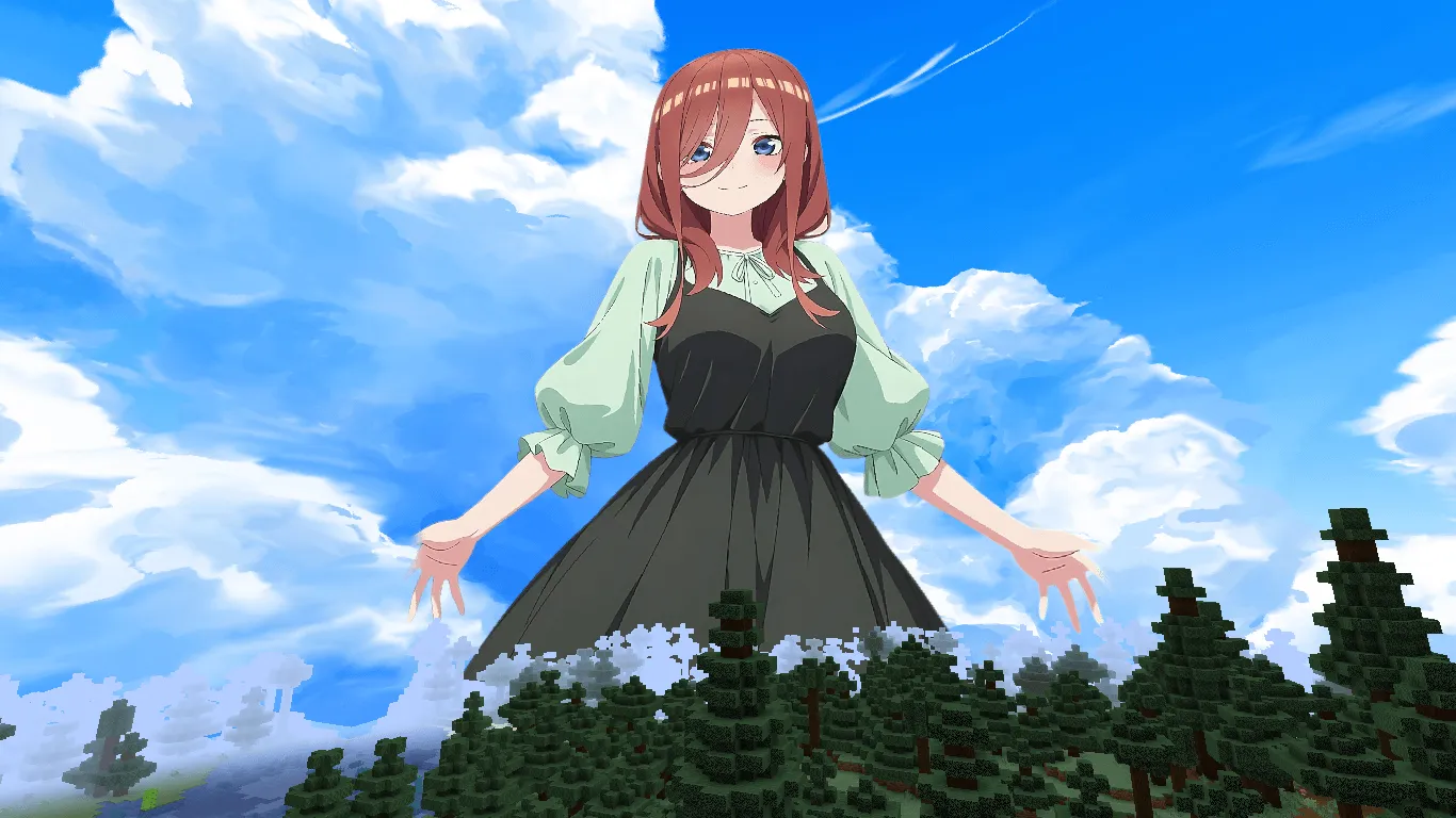 Miku Nakano sky — скриншот 7 (Текстуры, Minecraft)