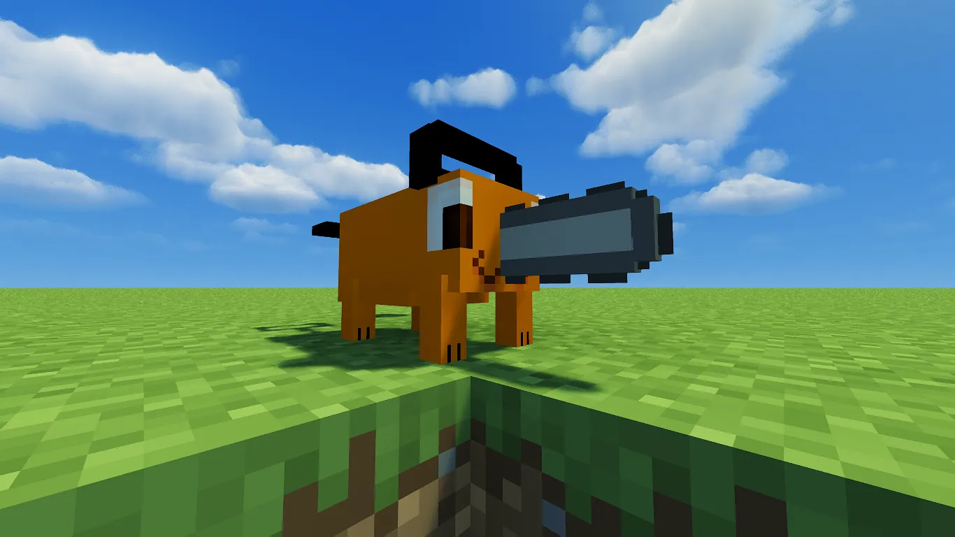 Dankcheesefr's "Pochita as Wolf" edited by SantiCimino — скриншот 3 (Текстуры, Minecraft)