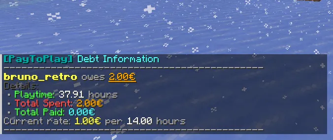 PayToPlay — скриншот 1 (Плагины, Minecraft)