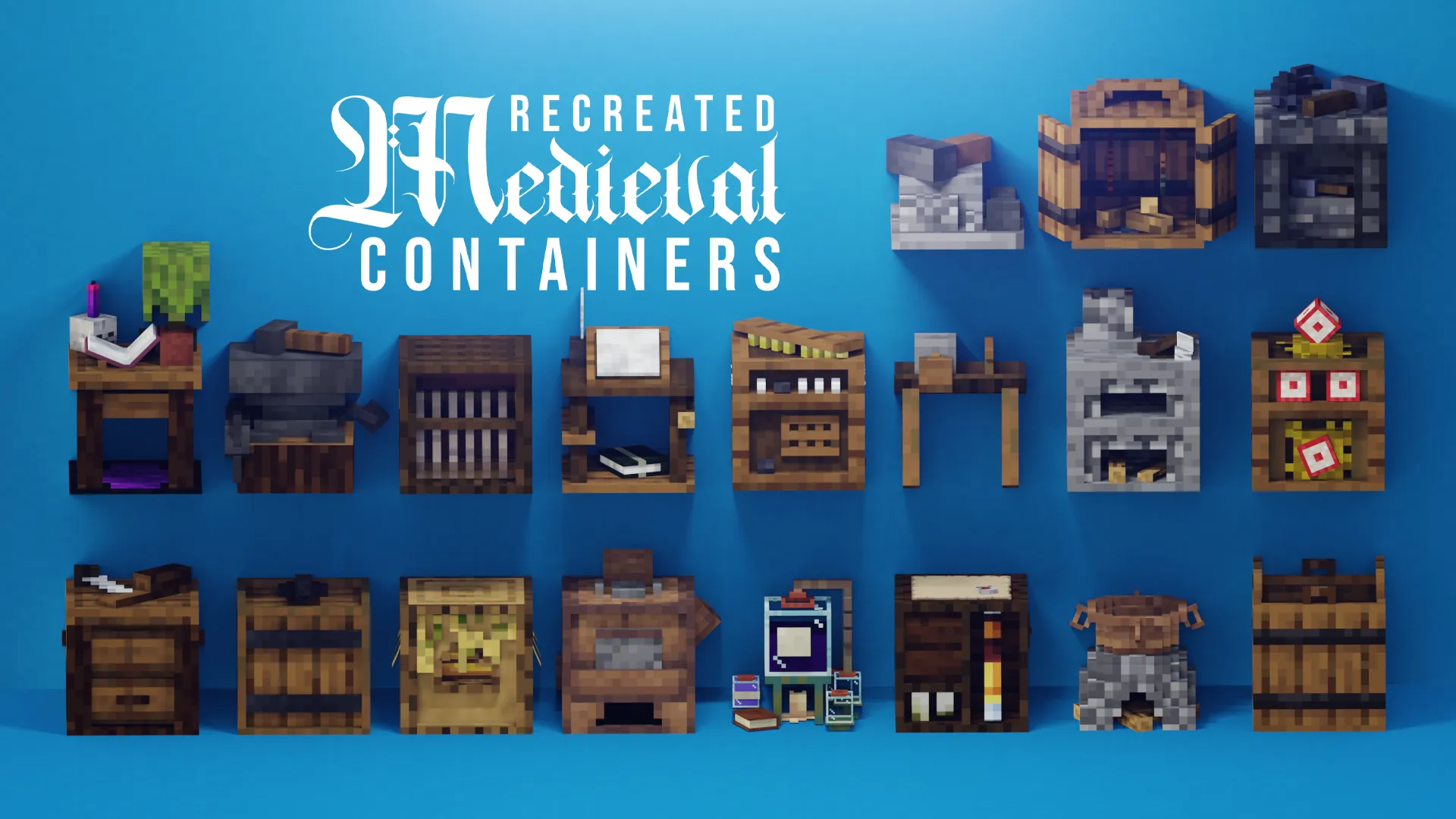 Recreated Medieval Containers — скриншот 1 (Текстуры, Minecraft)