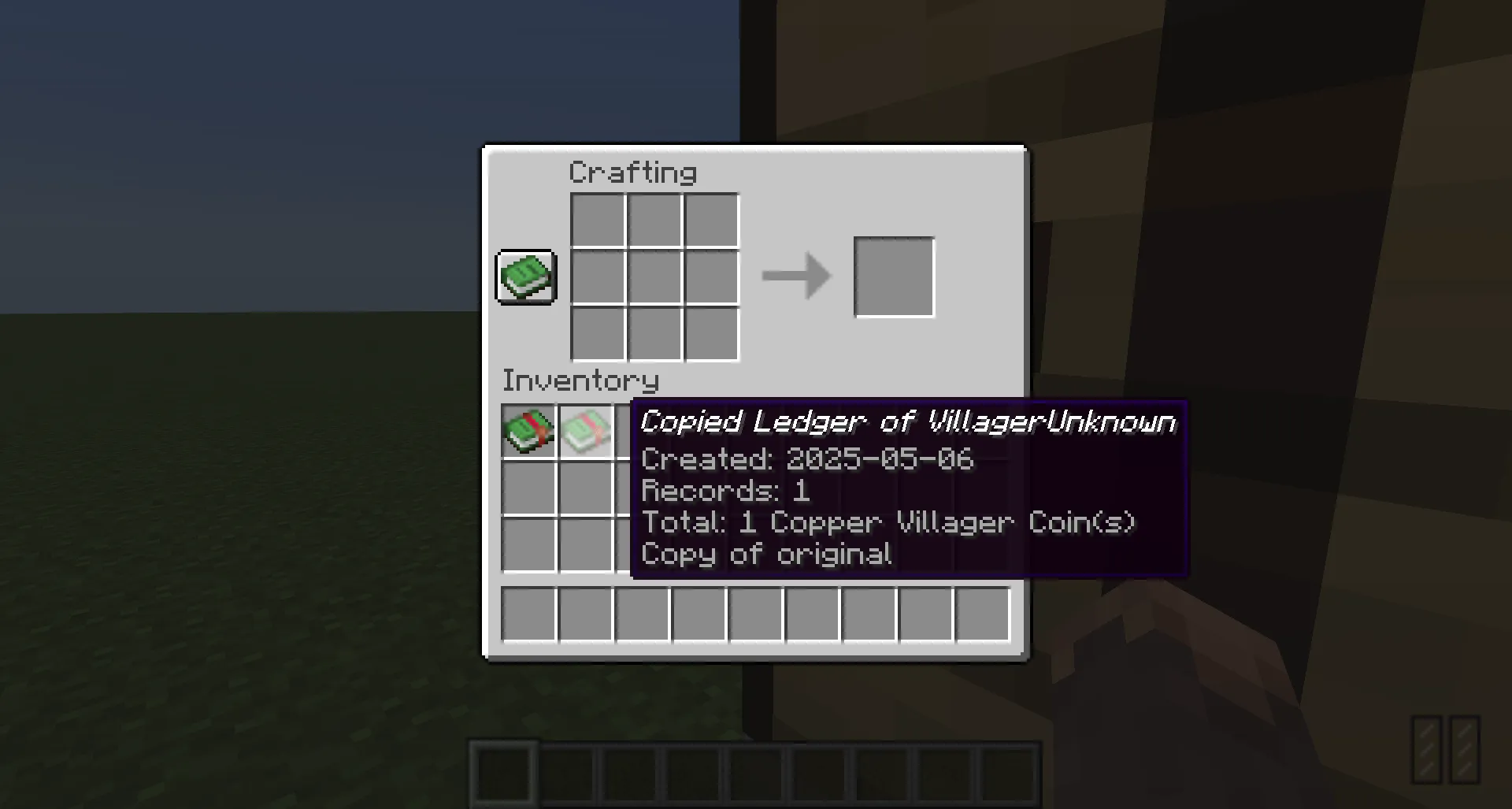 Bookkeeping for Villager Coin (Receipts & Ledgers) — скриншот 1 (Моды, Minecraft)