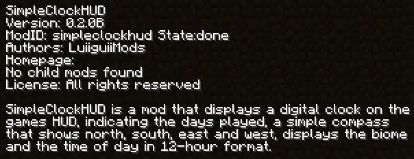 SimpleClockHUD — скриншот 2 (Моды, Minecraft)