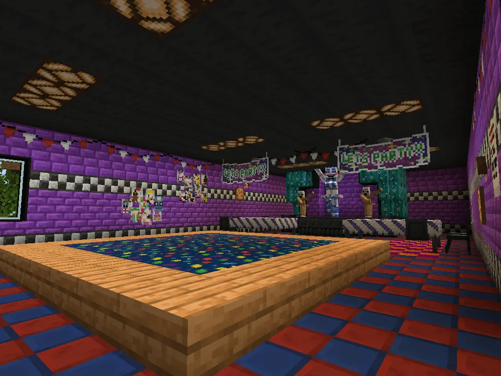 Fnaf Circus Baby's Pizza World MC map — скриншот 1 (Карты, Minecraft)