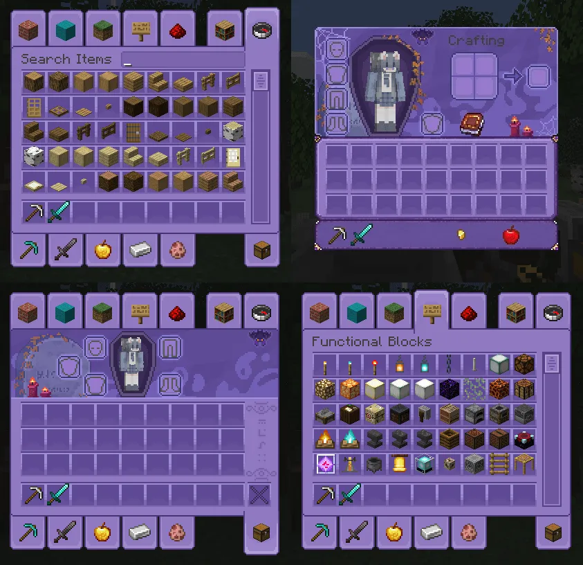 Halloween GUI & HUD, Текстуры, Minecraft