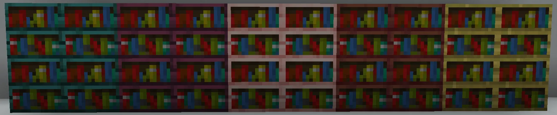 Bookshelves+ — скриншот 1 (Моды, Minecraft)