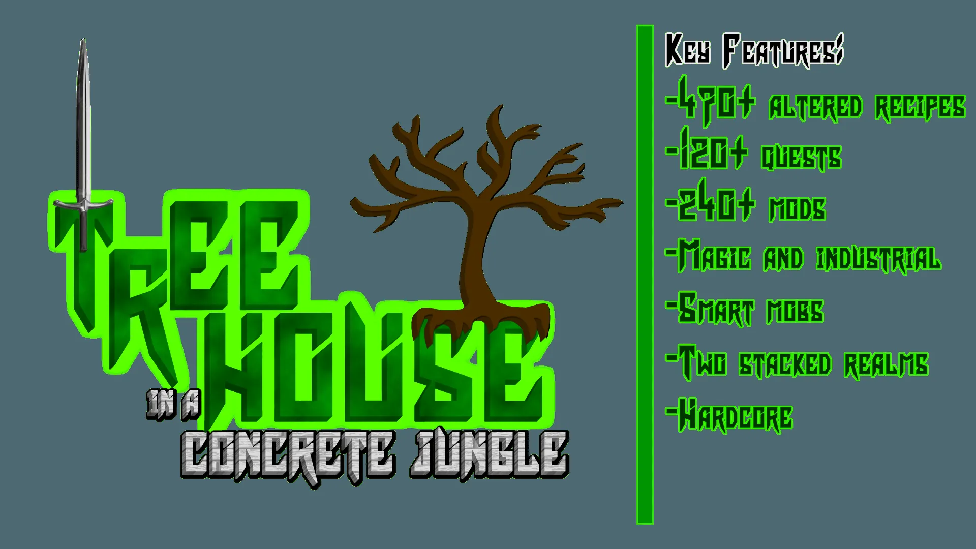Treehouse: In a Concrete Jungle — скриншот 6 (Модпаки, Minecraft)