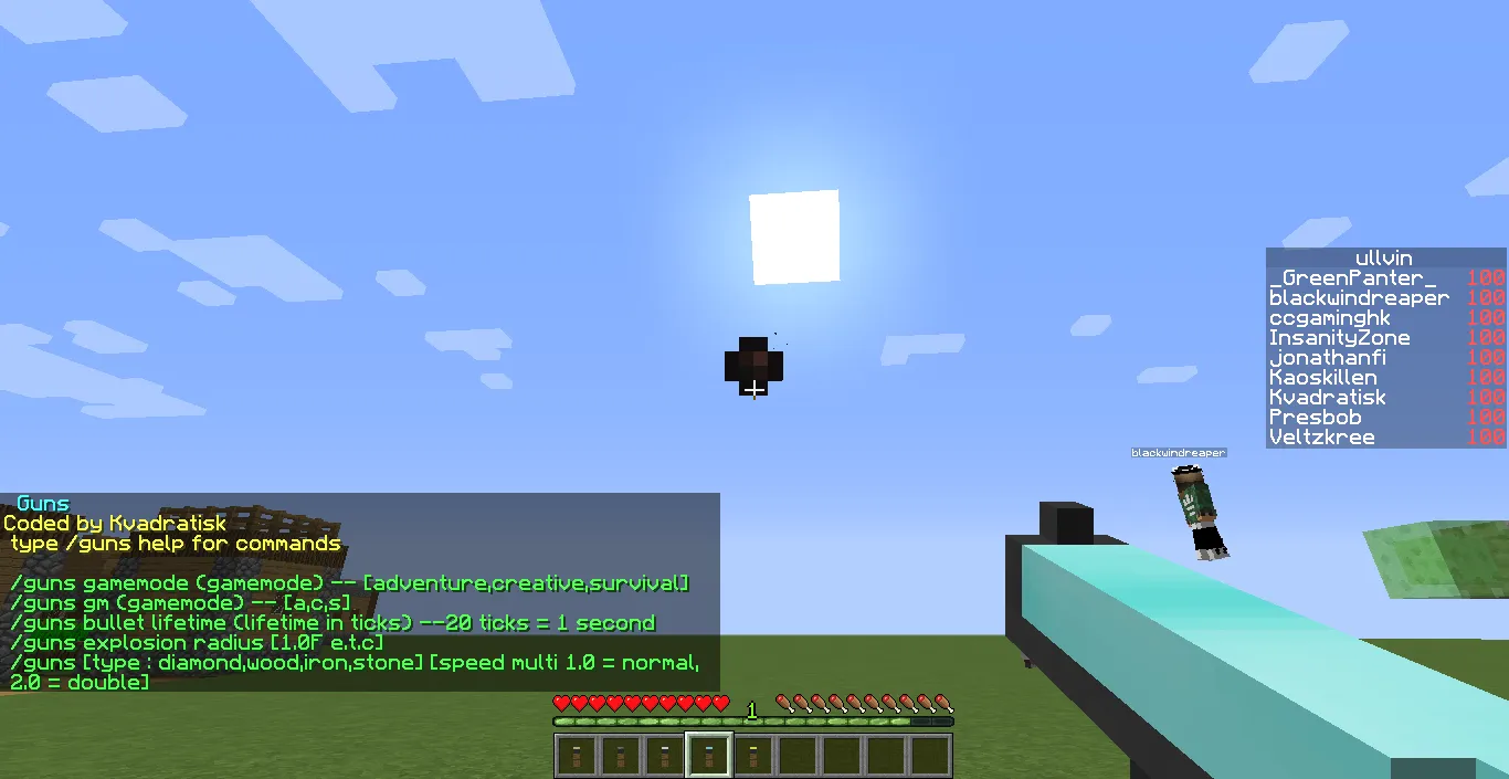 Gun-plugin 2 — скриншот 1 (Плагины, Minecraft)