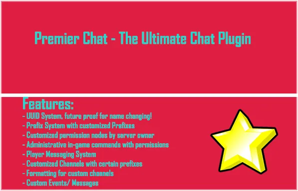 PremierChat — скриншот 1 (Плагины, Minecraft)