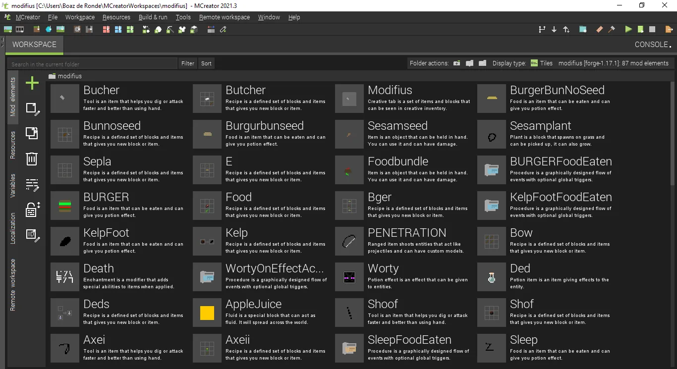 ModForFun&Easyness, Моды, Minecraft