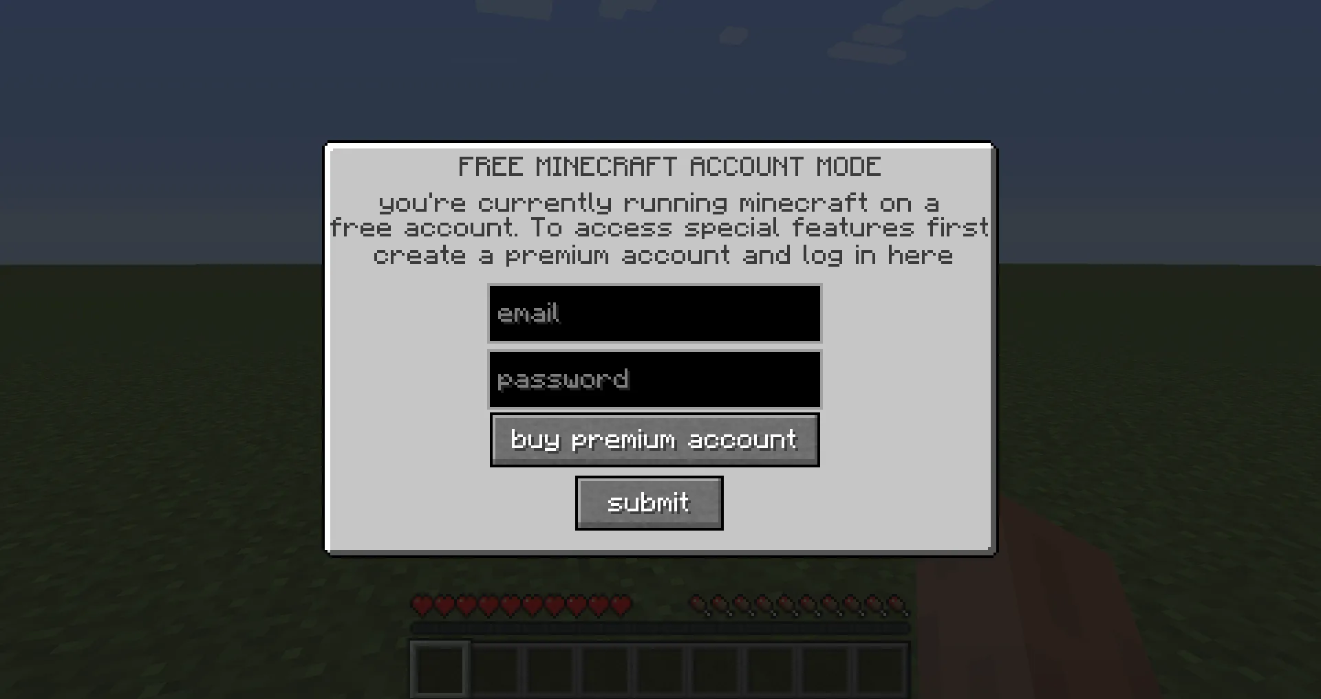 pay2play, Моды, Minecraft