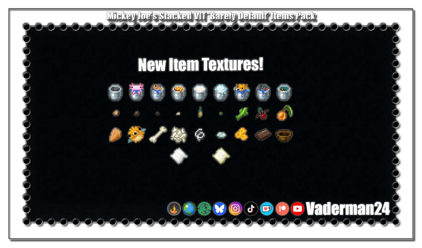 Mickey Joe's Stacked VIT 'Barely Default' Items Pack — Vanilla Default VIT Stacked Items Add-on — скриншот 5 (Текстуры, Minecraft)