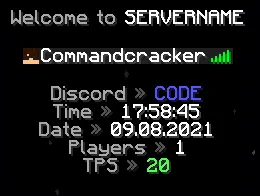 Commandcrackers Tablist — скриншот 1 (Плагины, Minecraft)