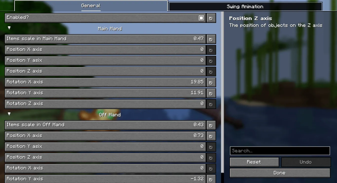 View Model, Моды, Minecraft