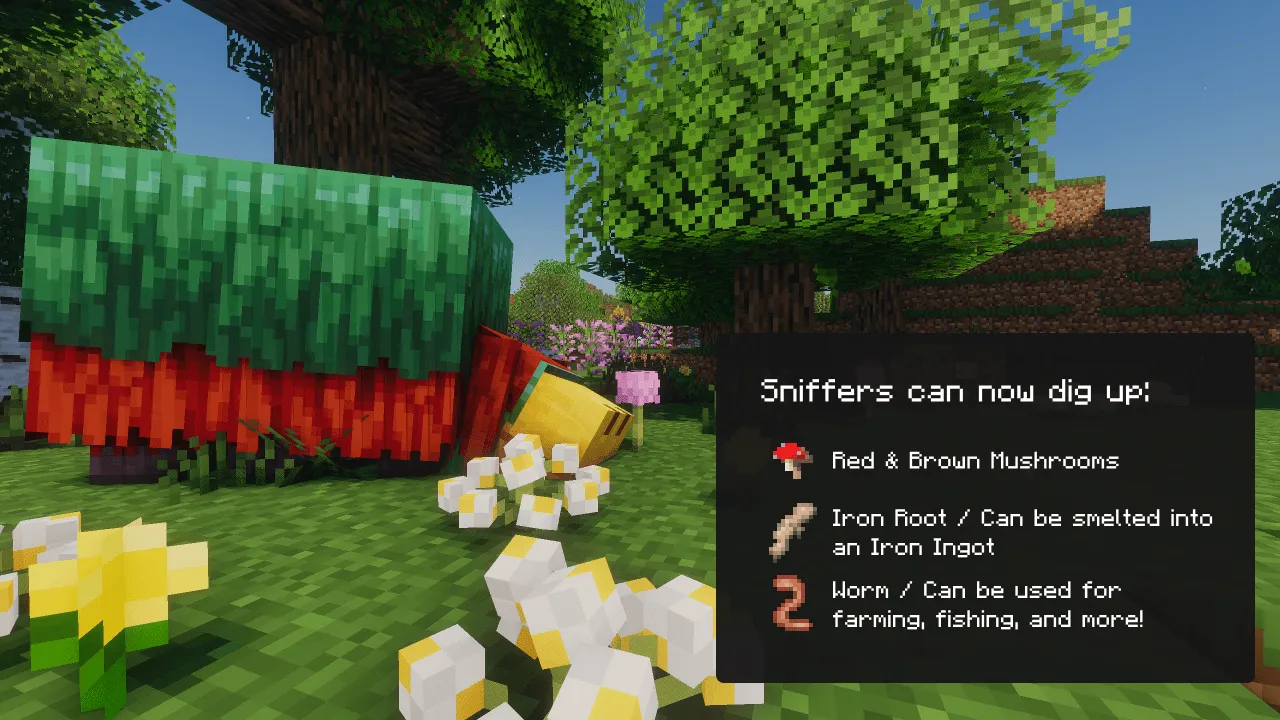 Sniffer Reimagined — скриншот 1 (Моды, Minecraft)