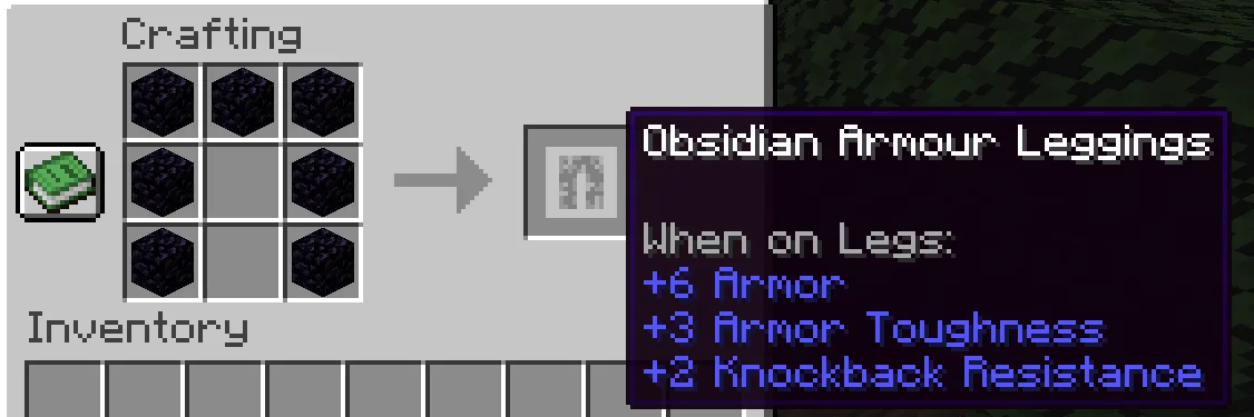 Obsidian Armor & Tools Pack — скриншот 7 (Моды, Minecraft)