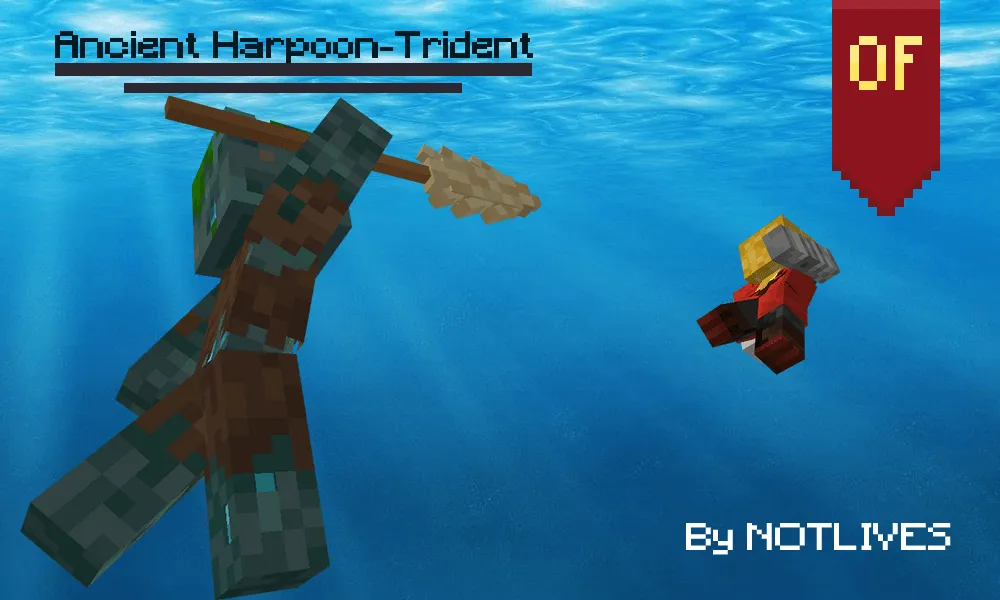 NOTLIVES's Ancient harpoon-Trident — скриншот 1 (Текстуры, Minecraft)