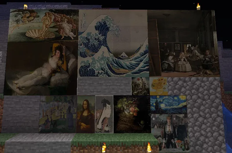 Famous Paintings On the game — скриншот 2 (Текстуры, Minecraft)