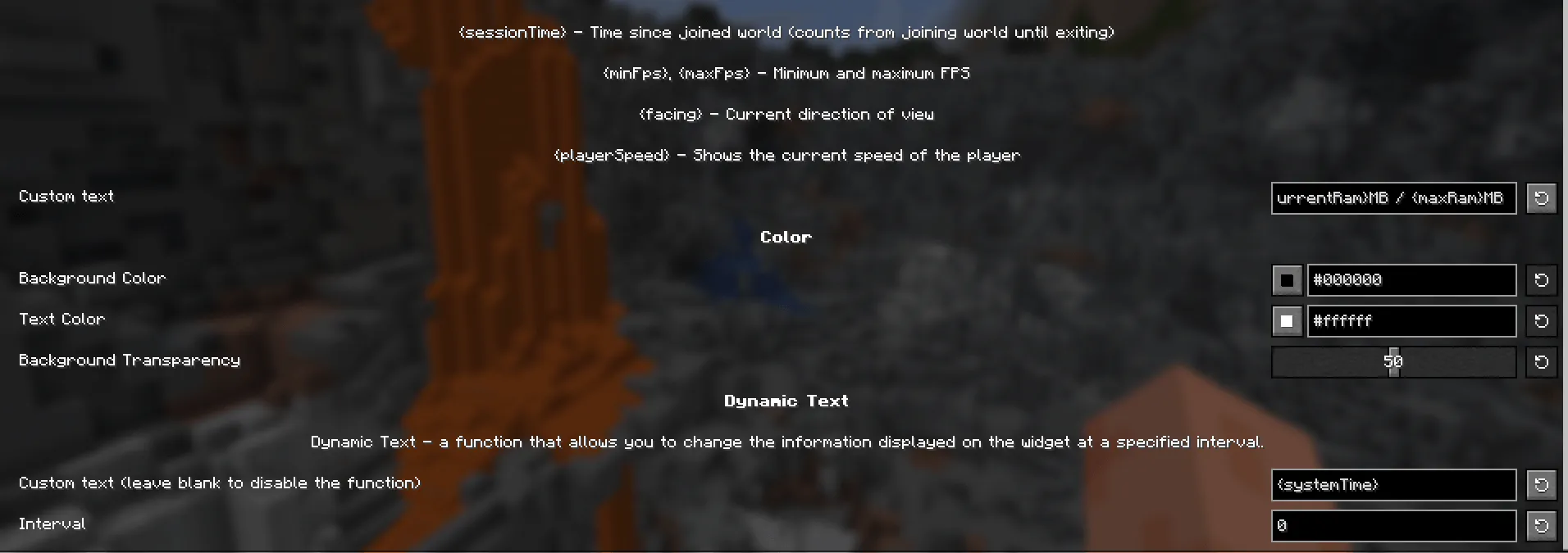 Info Overlay, Моды, Minecraft