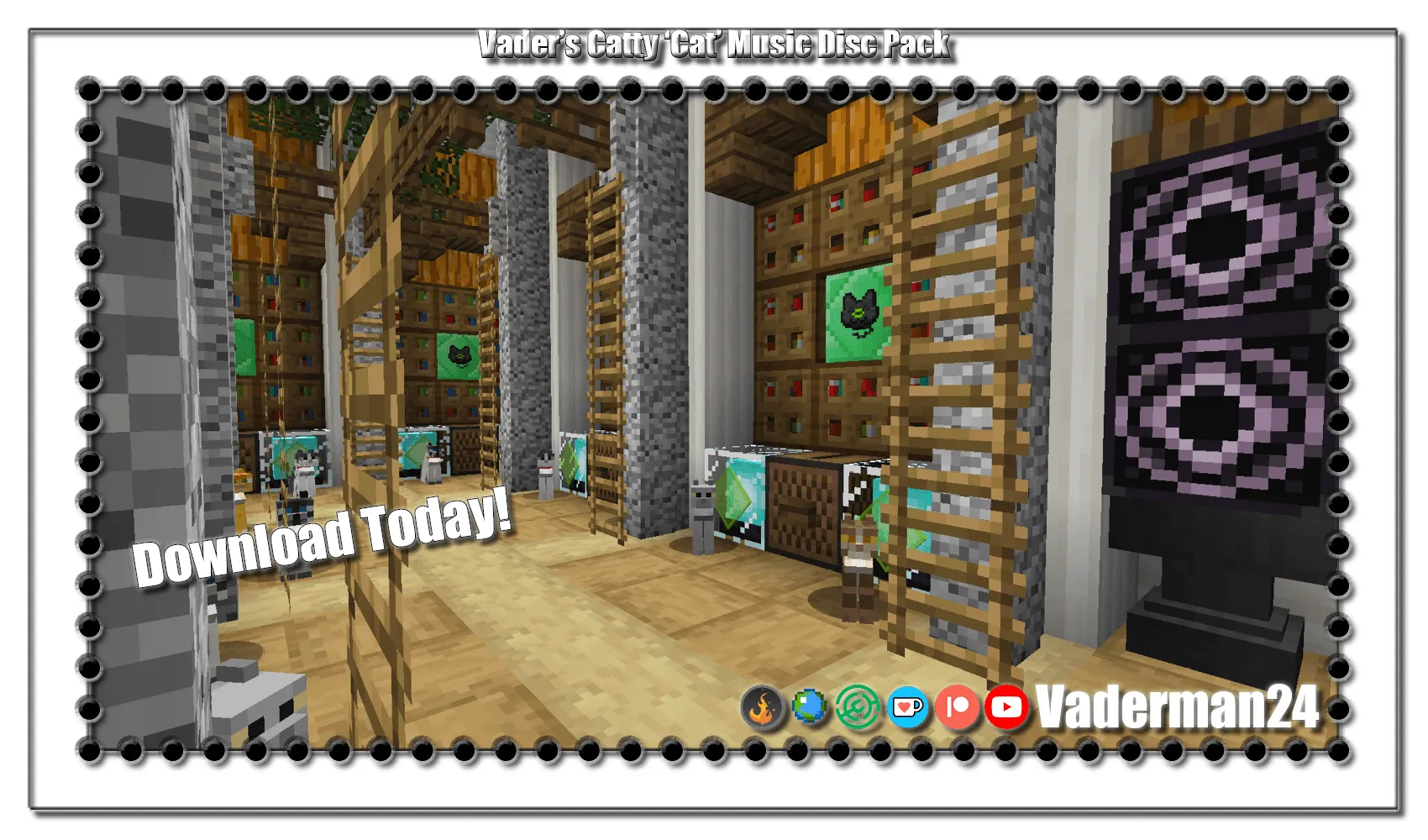 Vader's Catty 'Cat' Music Disc Pack — 'Cat' Music Disc Replacement — скриншот 3 (Текстуры, Minecraft)