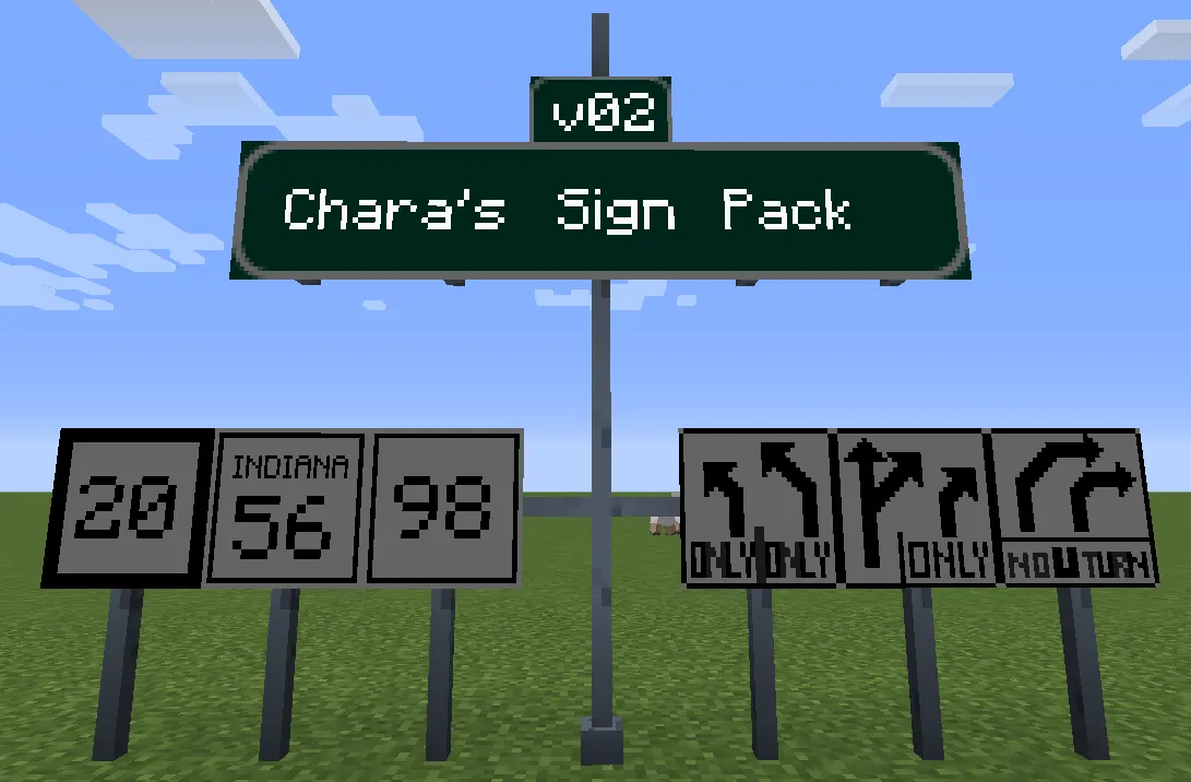 Chara's Sign Pack — скриншот 3 (Аддоны, Minecraft)