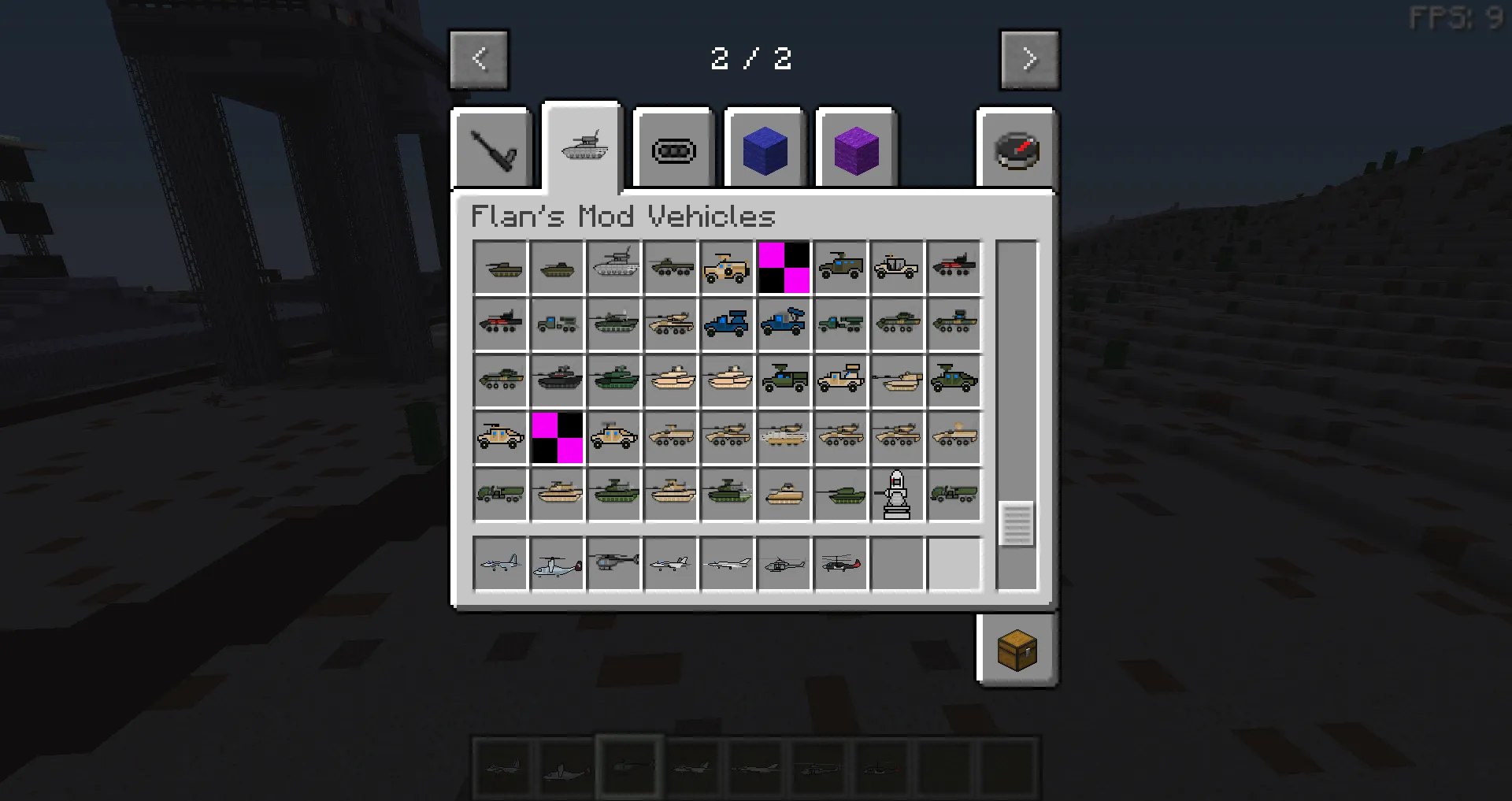 Flans Global Firestorm, Моды, Minecraft