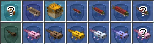 fish bucket variants — скриншот 4 (Текстуры, Minecraft)
