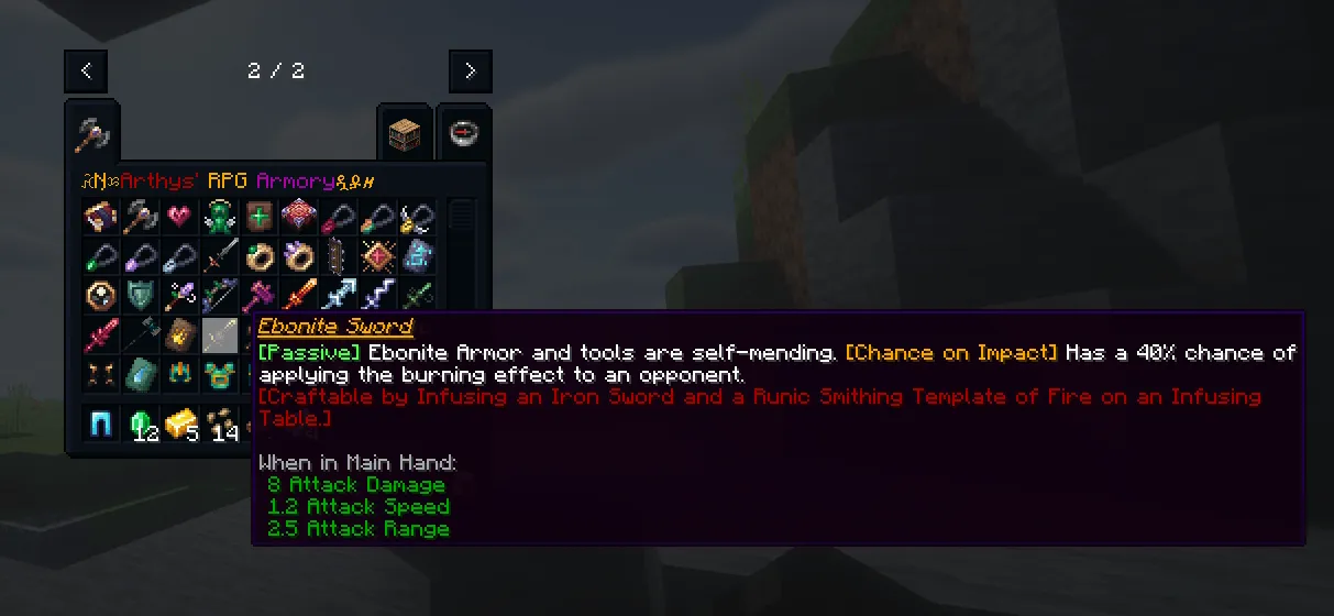 Arthys' RPG Armory (ARA) - Forge — скриншот 5 (Моды, Minecraft)