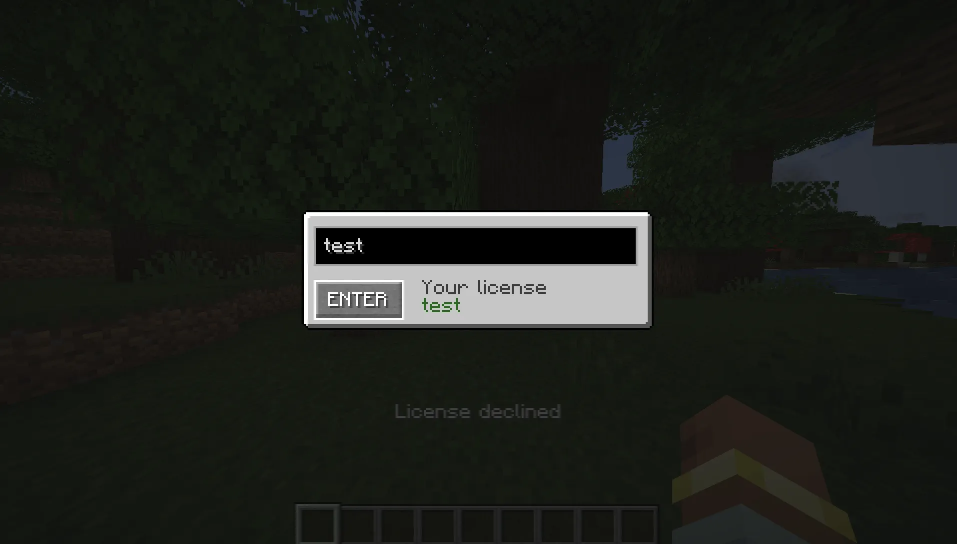 License Key Verification — скриншот 1 (Моды, Minecraft)