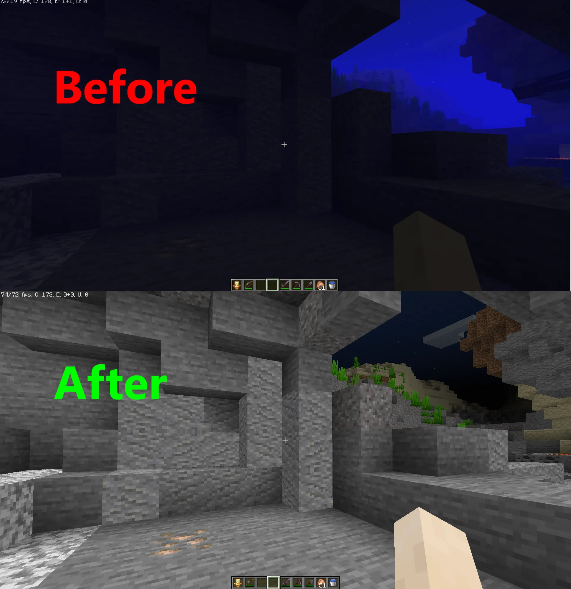Clear Vision plus, Текстуры, Minecraft