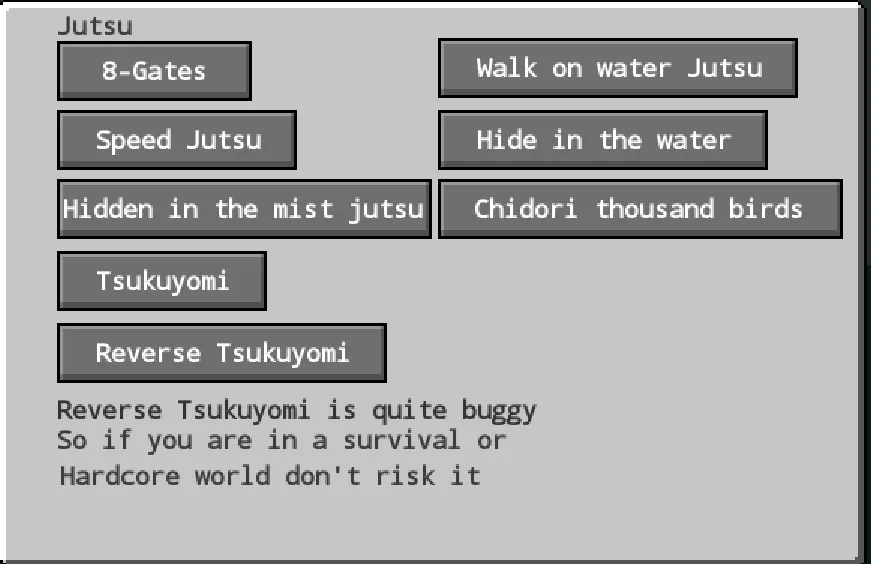 Naruto CCCLX, Моды, Minecraft