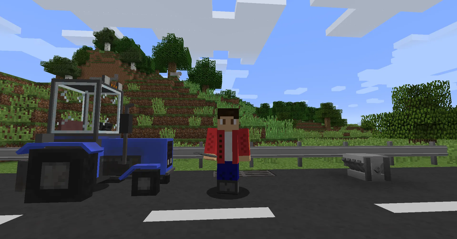 Vehicles and roads, Моды, Minecraft