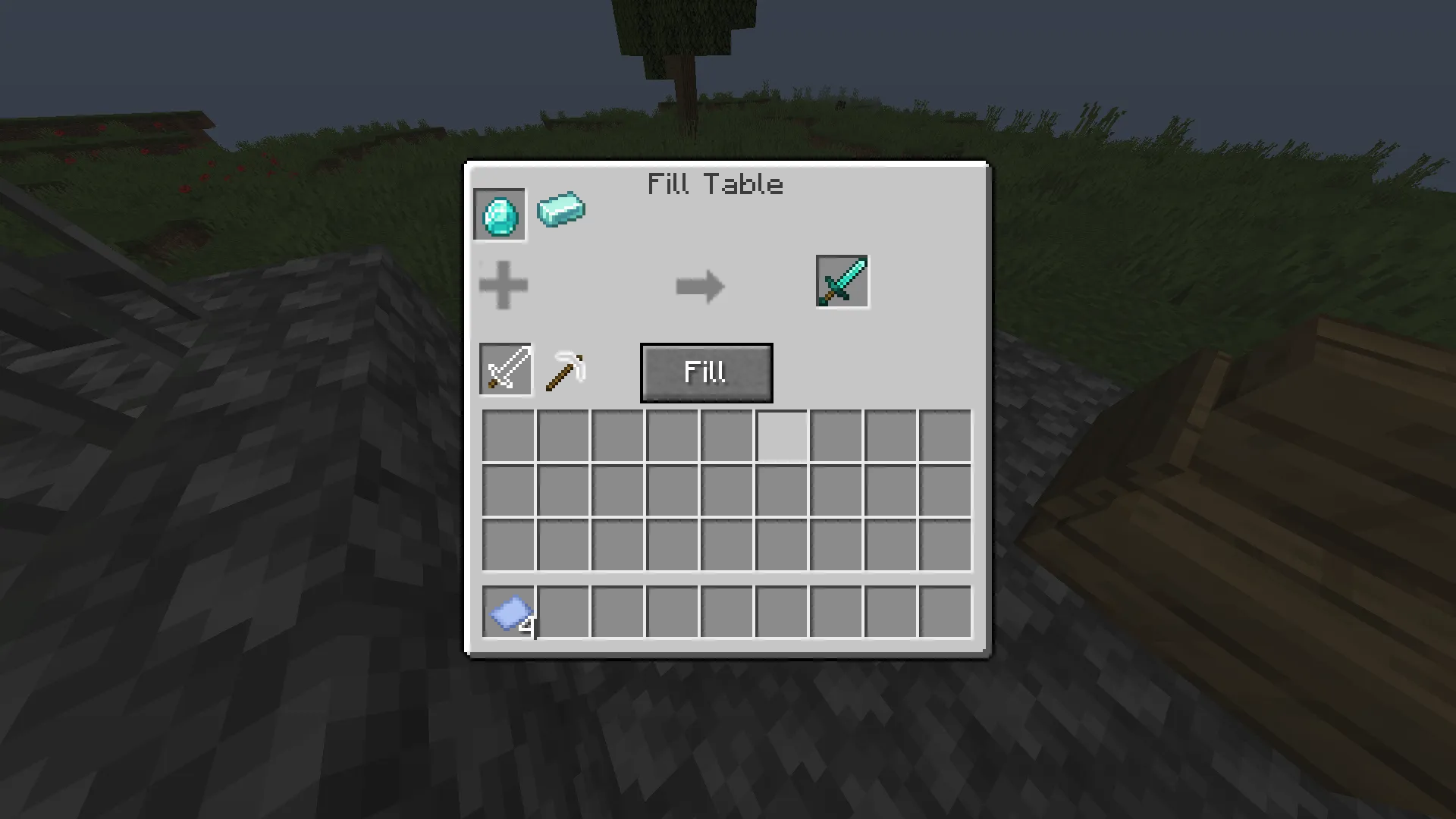 Fill tools, Моды, Minecraft