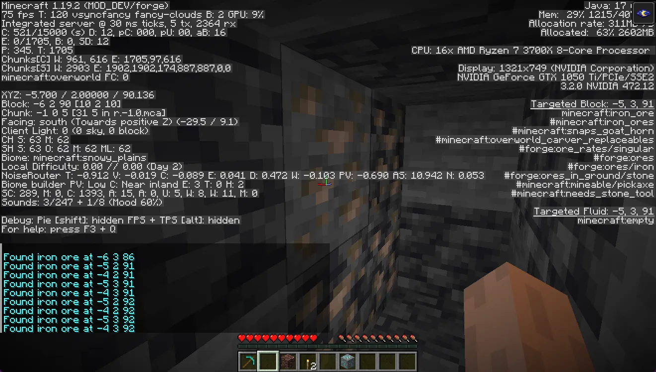 Ores Finder, Моды, Minecraft