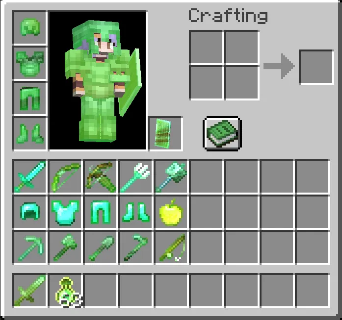 Cyan XP Bar and Enchantment Glint — скриншот 1 (Текстуры, Minecraft)