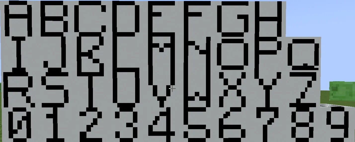 Mineria Utilities: Letter & Number Blocks — скриншот 2 (Моды, Minecraft)