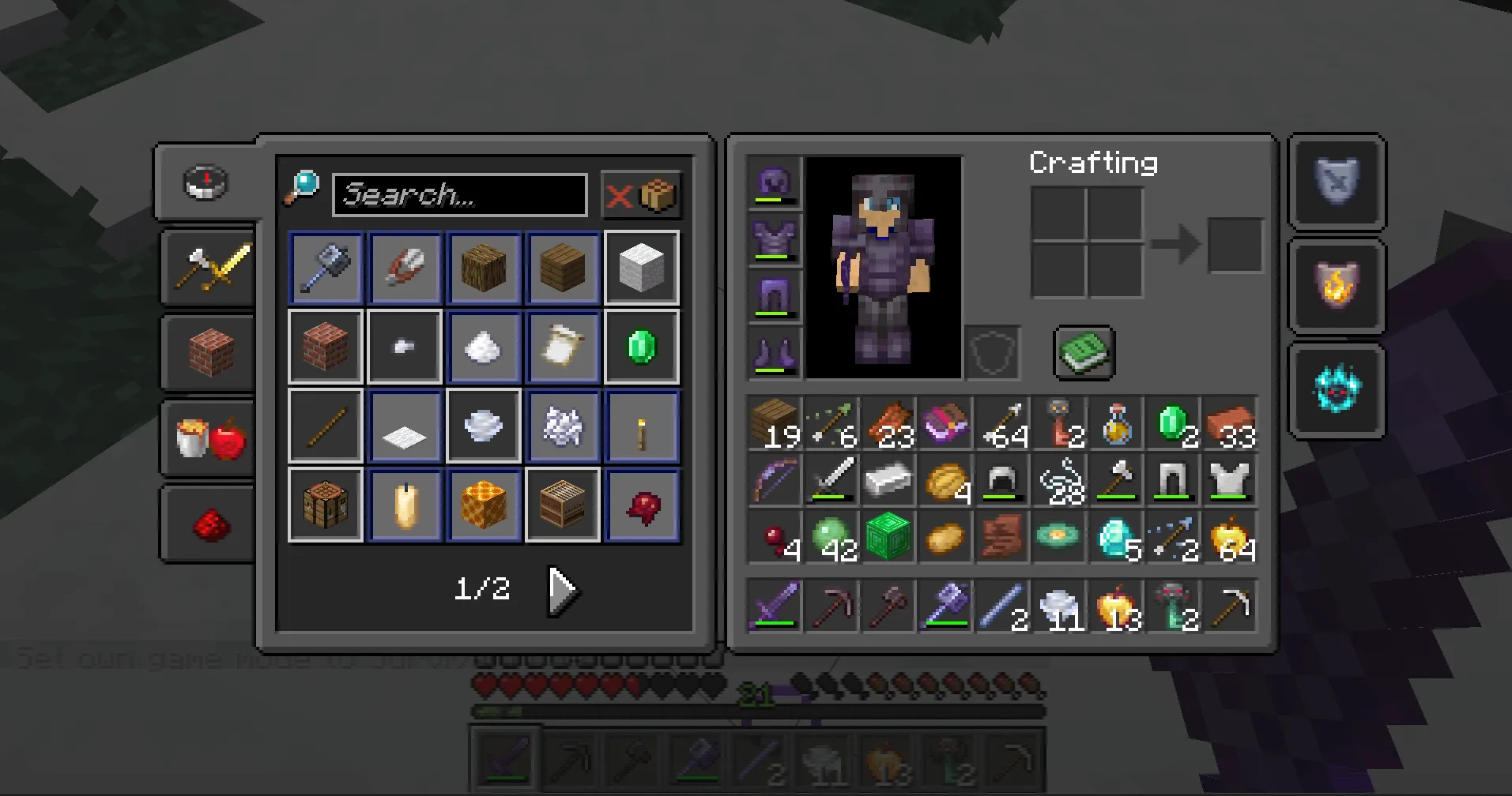 DarkUI, Текстуры, Minecraft