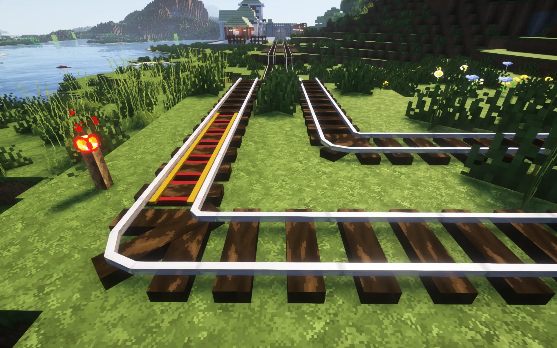 Slim Dark Oak Log Rails (3d models) — скриншот 3 (Текстуры, Minecraft)