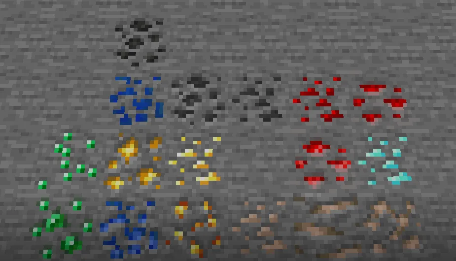 Old and New ore textures — скриншот 1 (Текстуры, Minecraft)