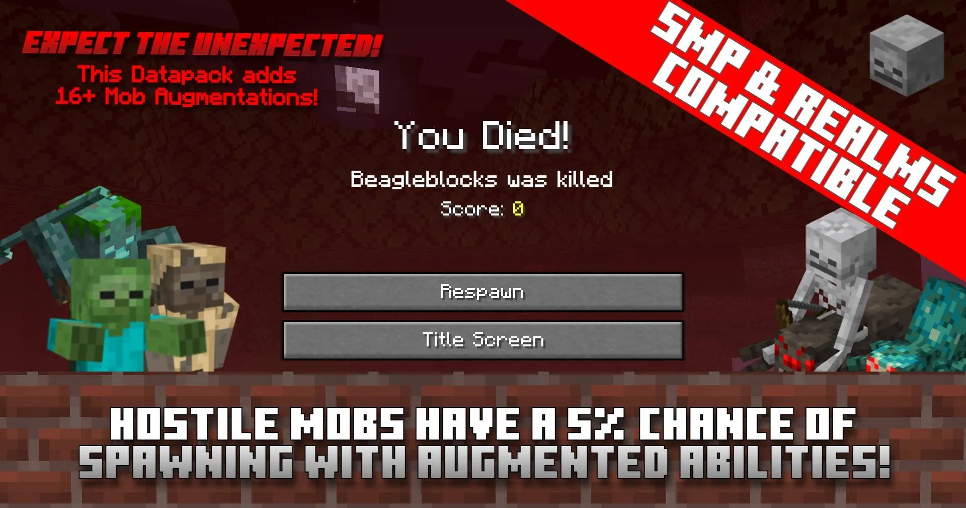 Mob Madness - A World of Chaos, Дата-паки, Minecraft