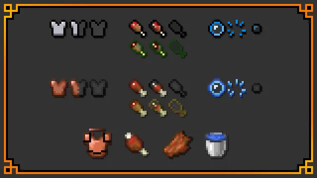 Recolored Survival Bars (RSB) [Copper] — скриншот 1 (Текстуры, Minecraft)