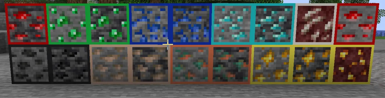 Ore Borders by Ollie The King — скриншот 1 (Текстуры, Minecraft)