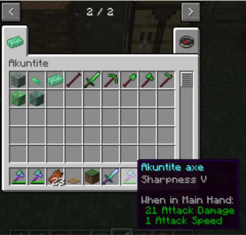 Akuntite, Моды, Minecraft