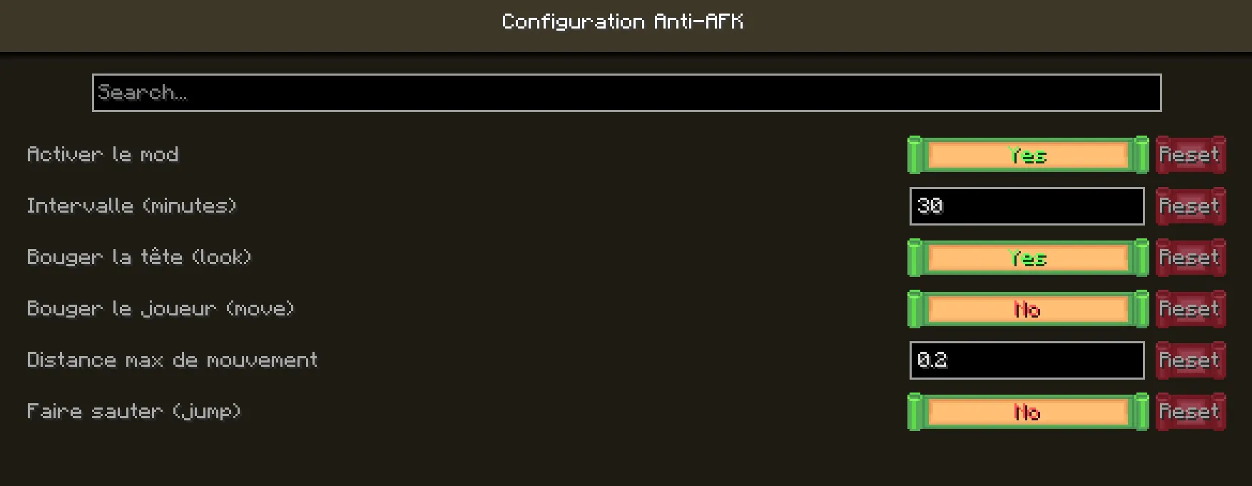 Anti AFK, Моды, Minecraft