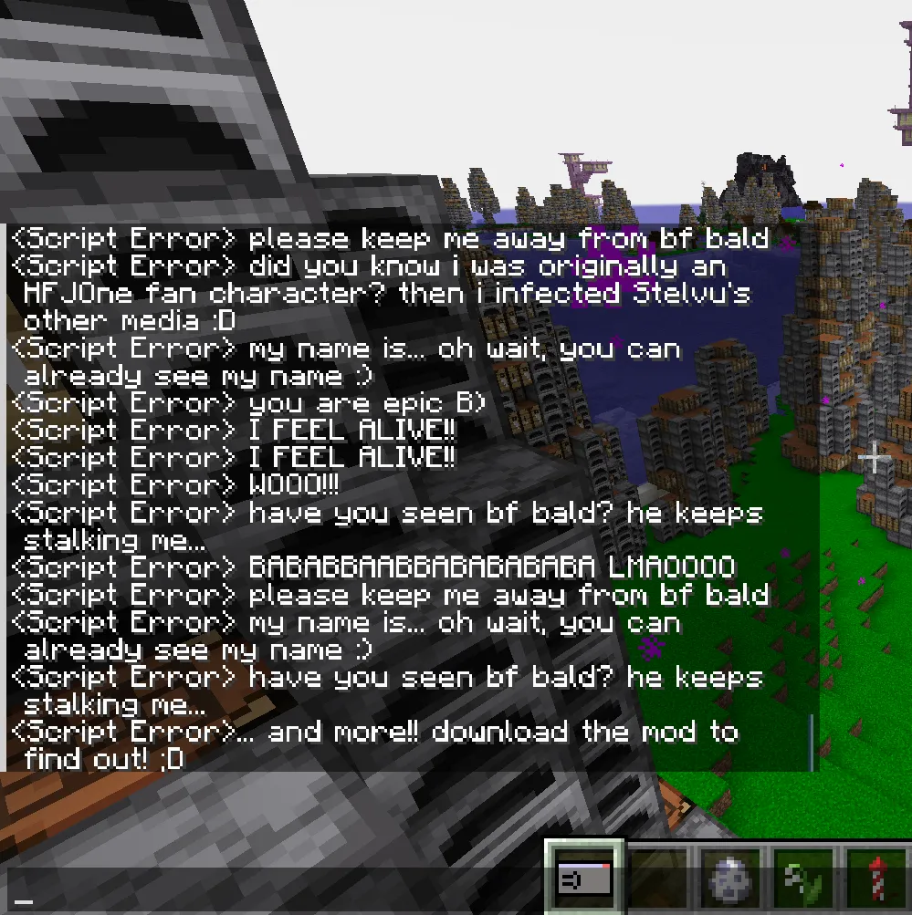 Script Error, Моды, Minecraft