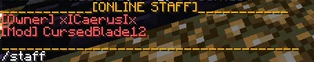 OnlineStaff, Плагины, Minecraft